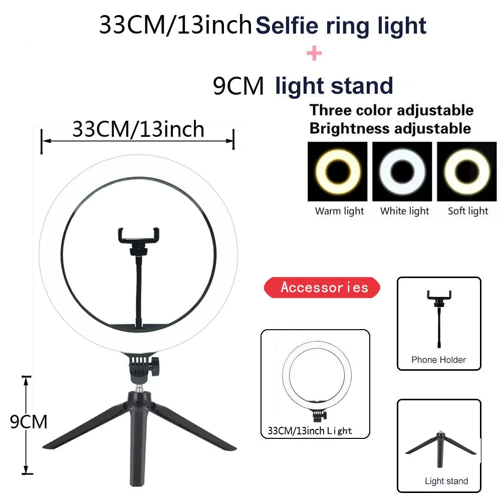 RingShot Pro – Aro de luz LED con trípode
