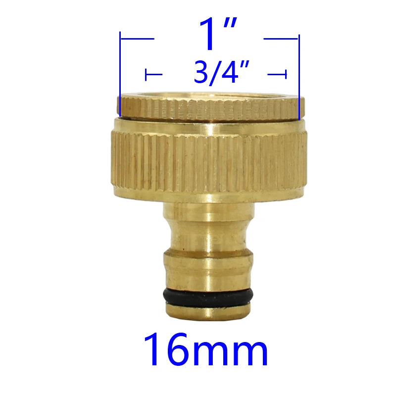 Conector Rápido de Latão para Mangueira de Jardim | Rosca 1/2" 3/4" 5/8" | Encaixes Macho e Fêmea