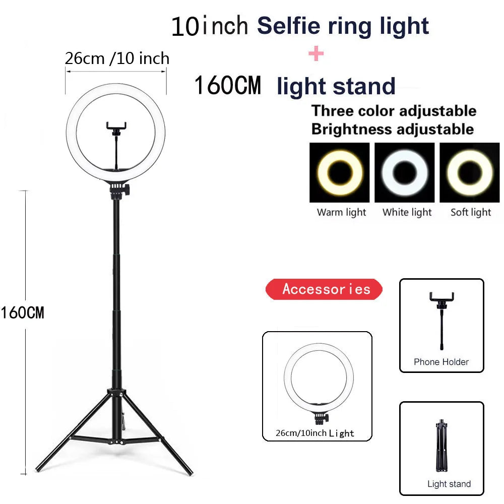RingShot Pro – Aro de luz LED con trípode