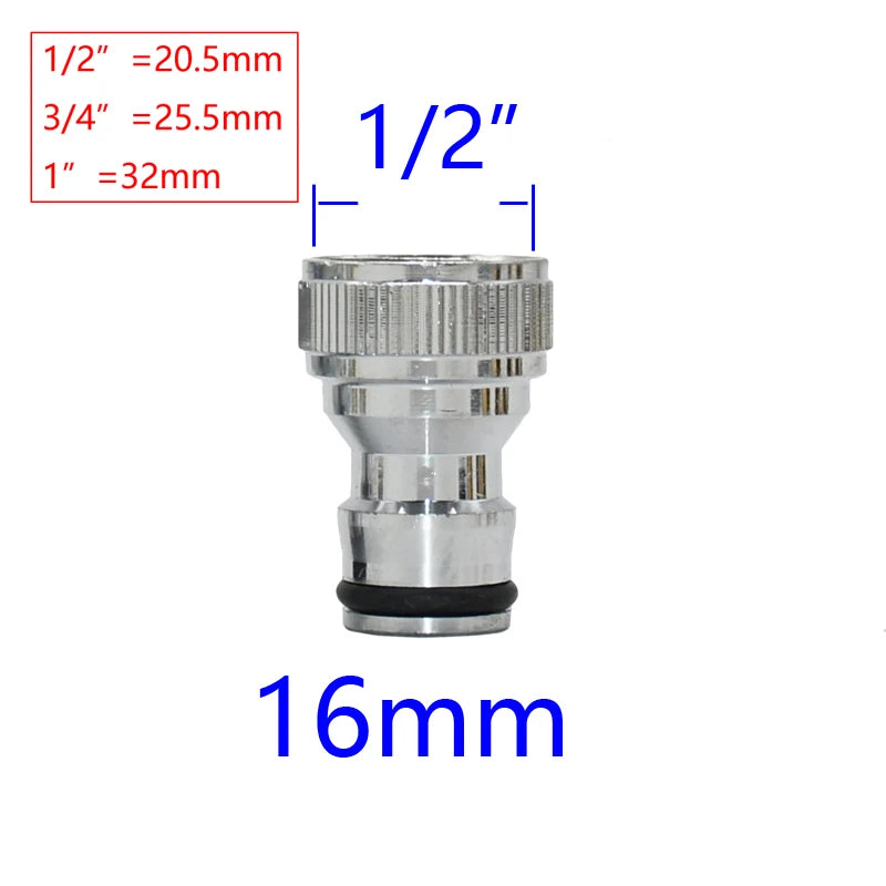 Conector rápido de latón para manguera de jardín | Rosca de 1/2", 3/4", 5/8" | Acoplamientos macho y hembra