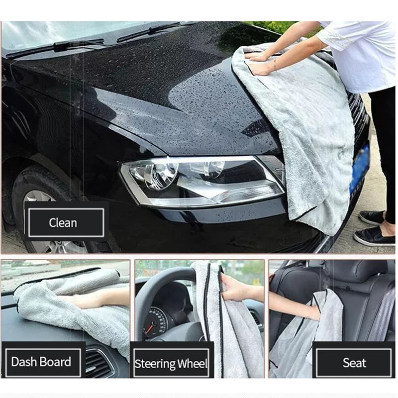 Toalla de microfibra para lavado de coches — Súper absorbente y sin pelusas