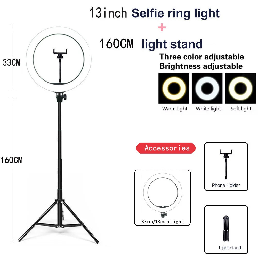 RingShot Pro – Aro de luz LED con trípode