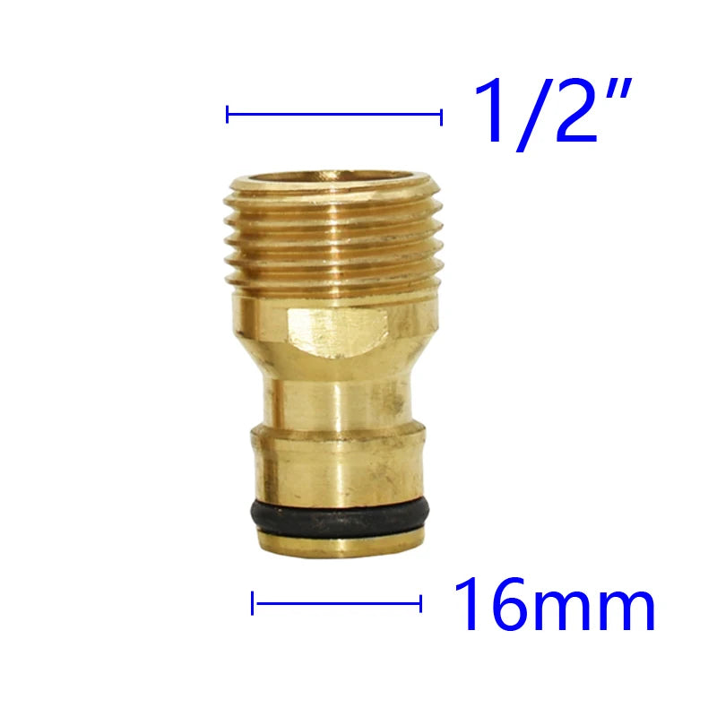 Conector rápido de latón para manguera de jardín | Rosca de 1/2", 3/4", 5/8" | Acoplamientos macho y hembra