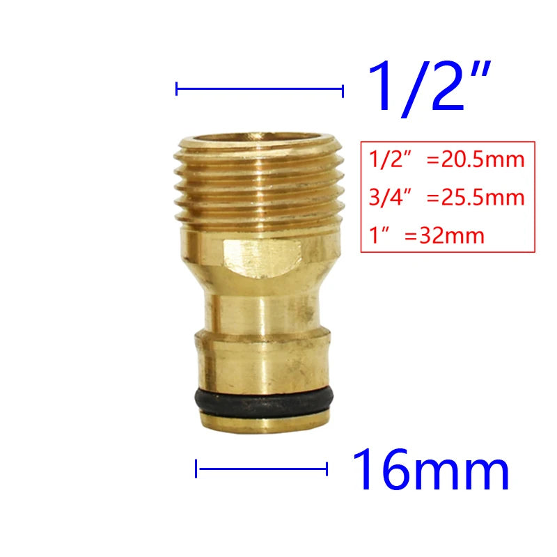 Conector Rápido de Latão para Mangueira de Jardim | Rosca 1/2" 3/4" 5/8" | Encaixes Macho e Fêmea