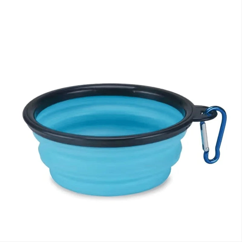 Cuenco de viaje plegable para mascotas | Cuenco portátil de silicona para comida y agua para gatos y perros