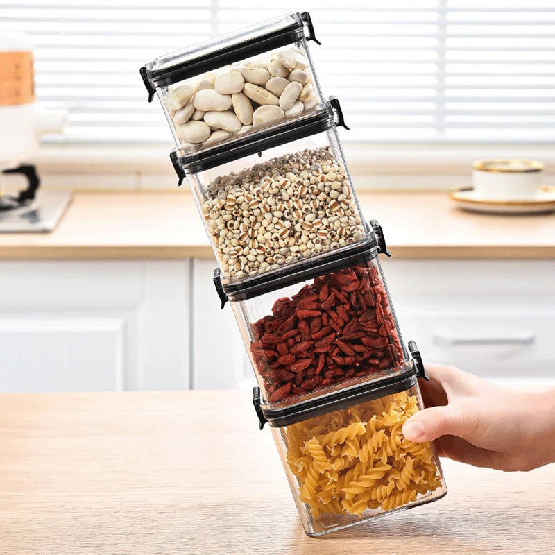 Juego de recipientes SealJar – Tarros herméticos de almacenamiento para grano y condimentos de cocina