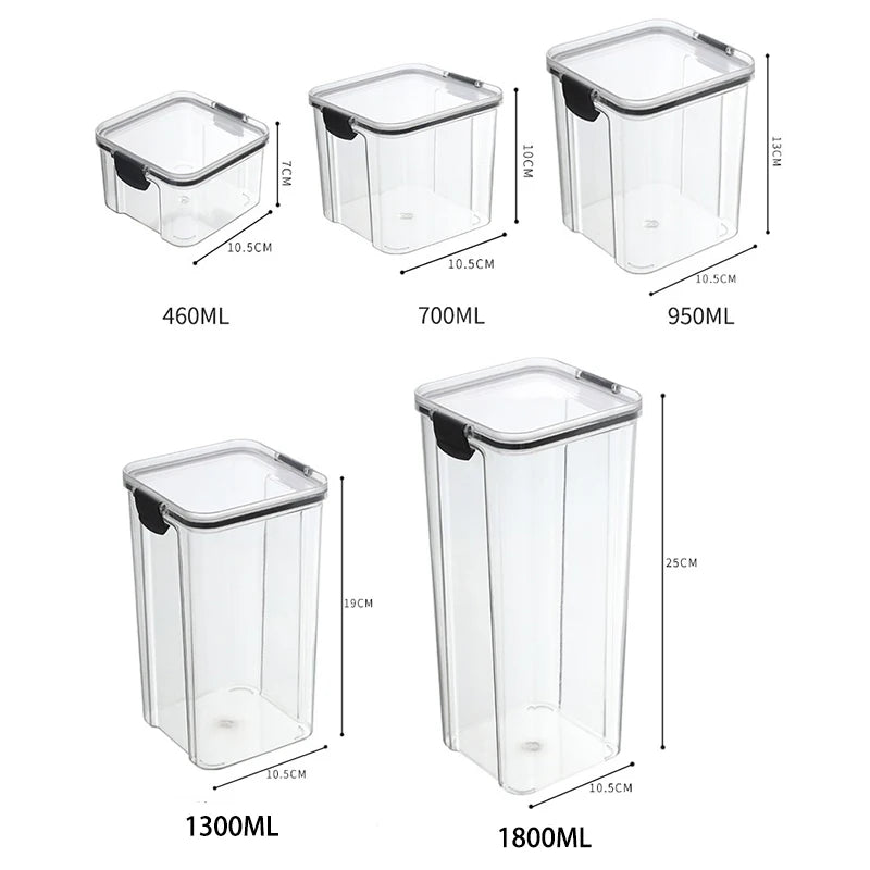 Juego de recipientes SealJar – Tarros herméticos de almacenamiento para grano y condimentos de cocina