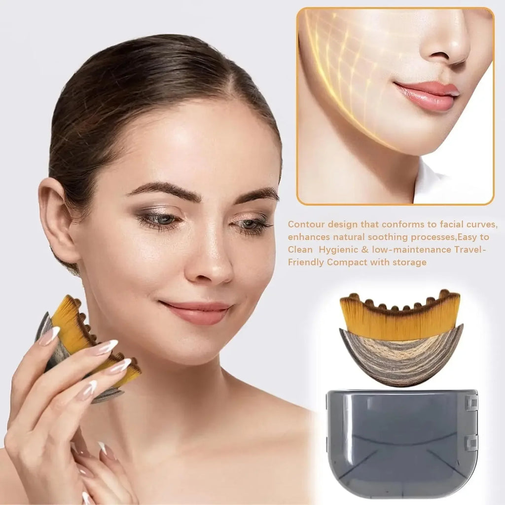 Escova de Escultura para Drenagem Linfática Facial | Massajador de Contorno de Queixo e Linha da Mandíbula para Mulheres