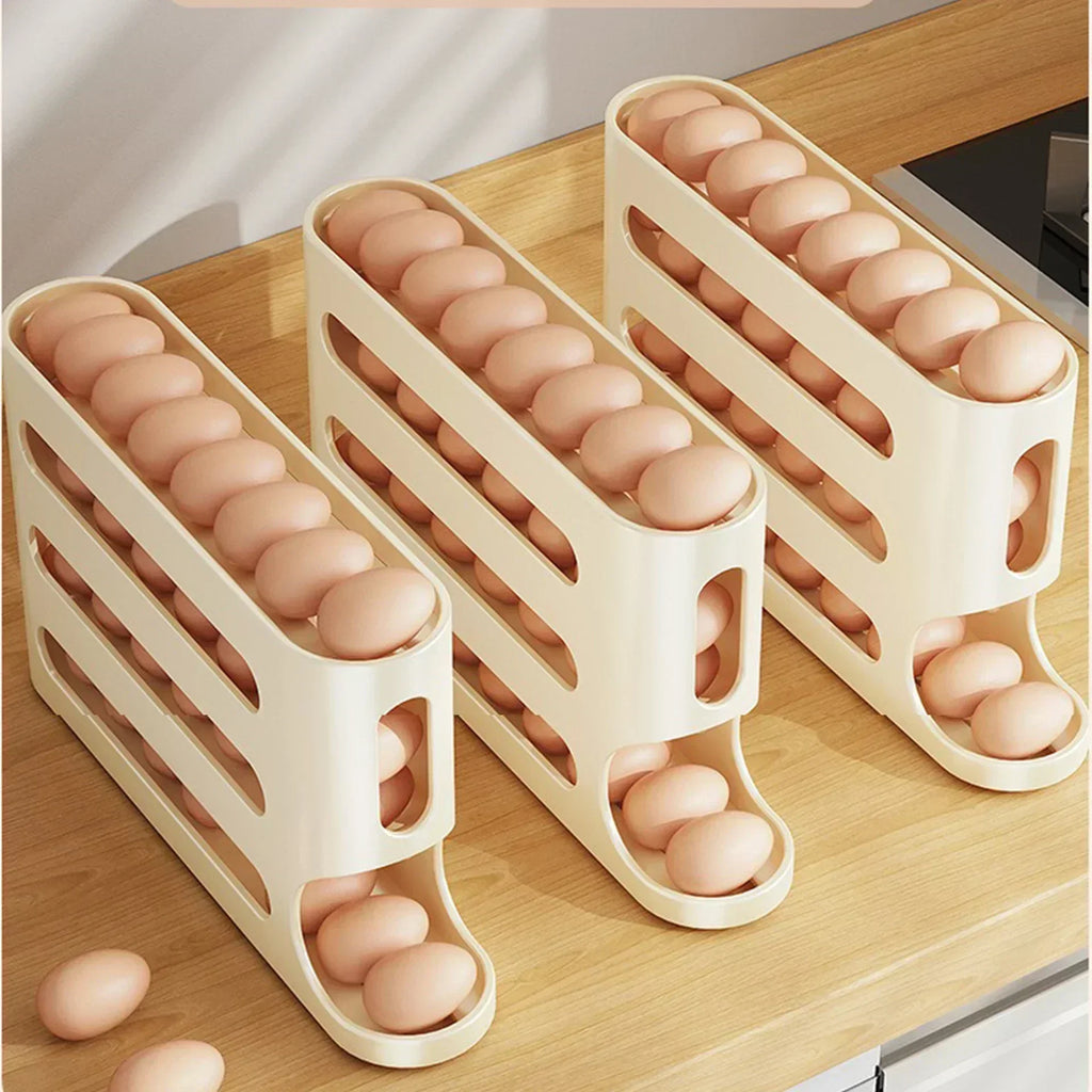 EggSlide – Caixa de Armazenamento Automática Deslizante para Ovos no Frigorífico