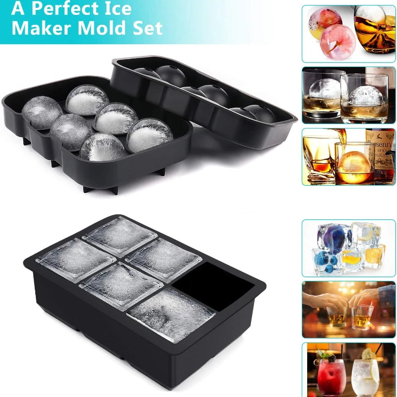 IceBall – Molde de Silicone para Bolas de Gelo Esféricas