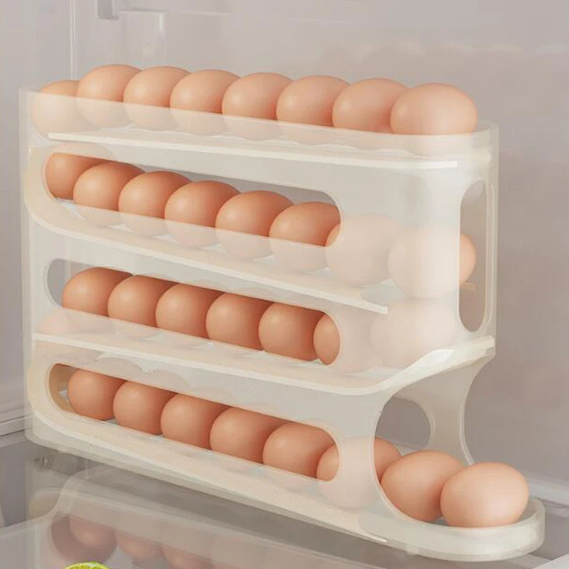 EggSlide – Caixa de Armazenamento Automática Deslizante para Ovos no Frigorífico