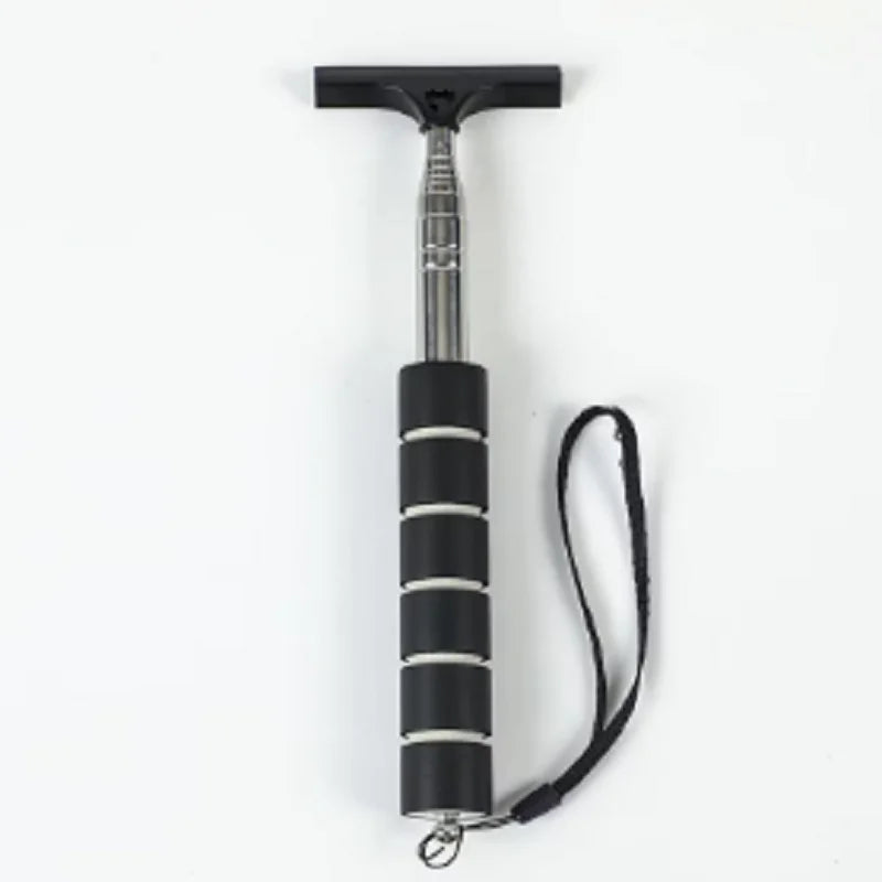 Cepillo telescópico de limpieza para ventanas y espejos retrovisores de coche | Escobilla de silicona y raspador de vaho para cristales