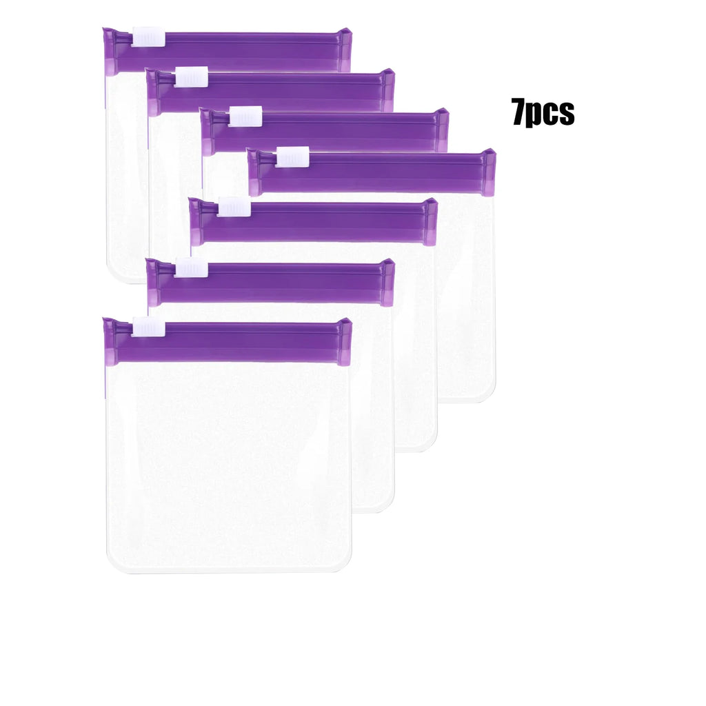 PillPouch 7 – Sacos Reutilizáveis com Fecho de Correr para Organizar Comprimidos e Medicamentos