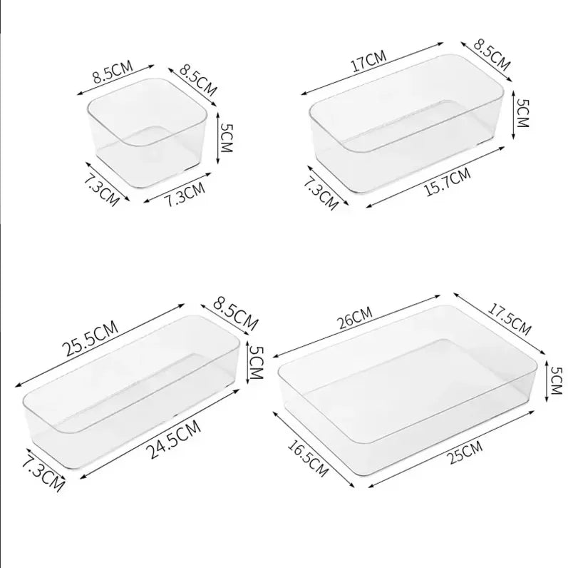 ClearStore Desk – Organizador de Secretária Transparente Multiusos