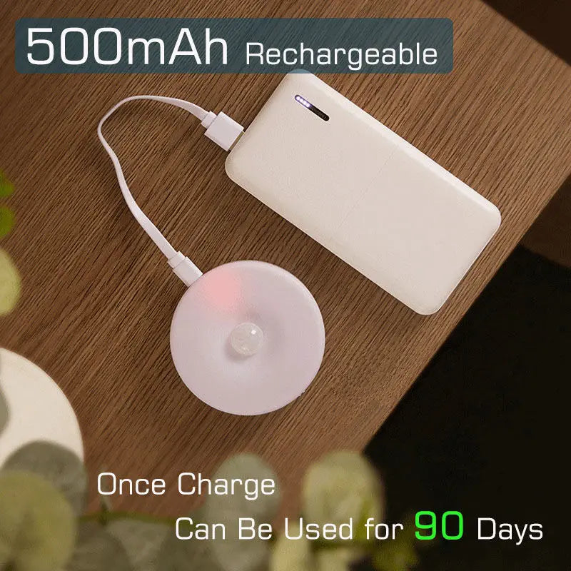 NightSense Mini – Luz Noturna com Sensor de Movimento Recarregável USB