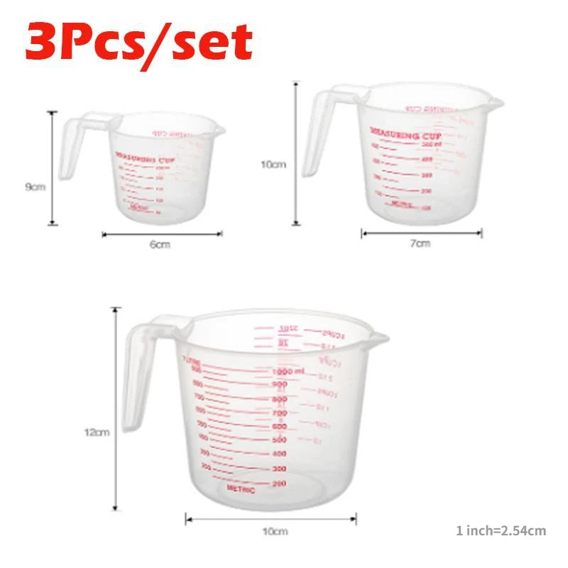 Juego de 3 tazas medidoras – 250ml, 500ml y 1000ml