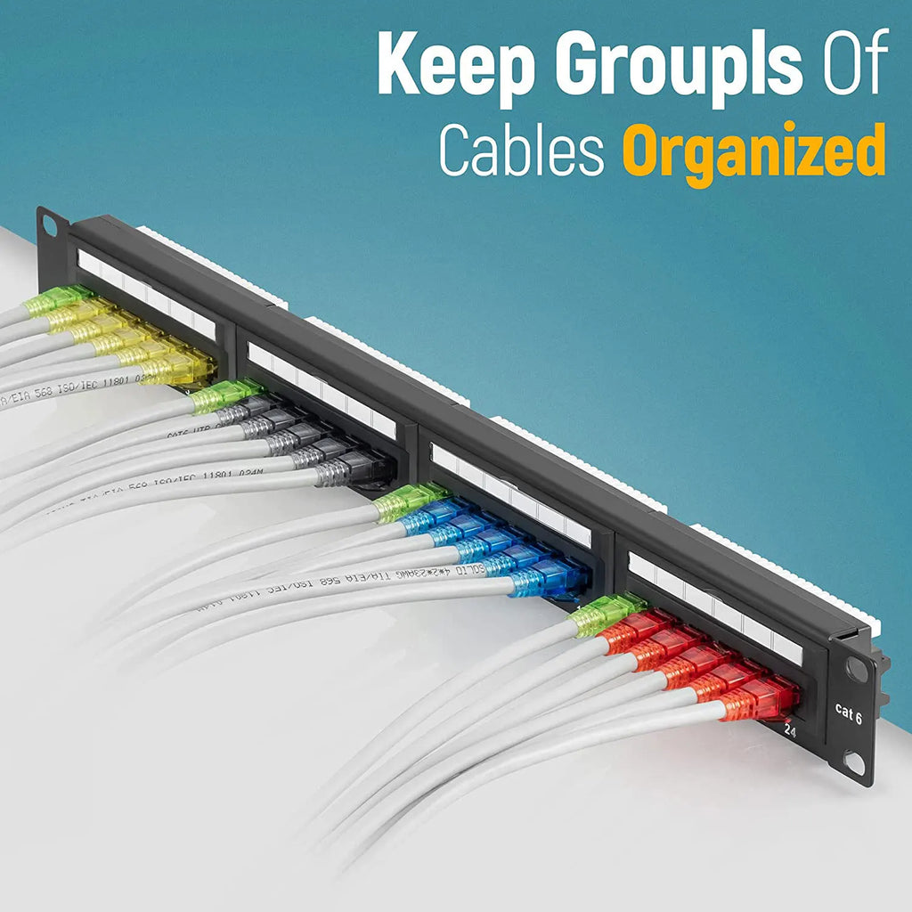 Conectores RJ45 Cat6 de paso | Paquete de 50 | Colores surtidos