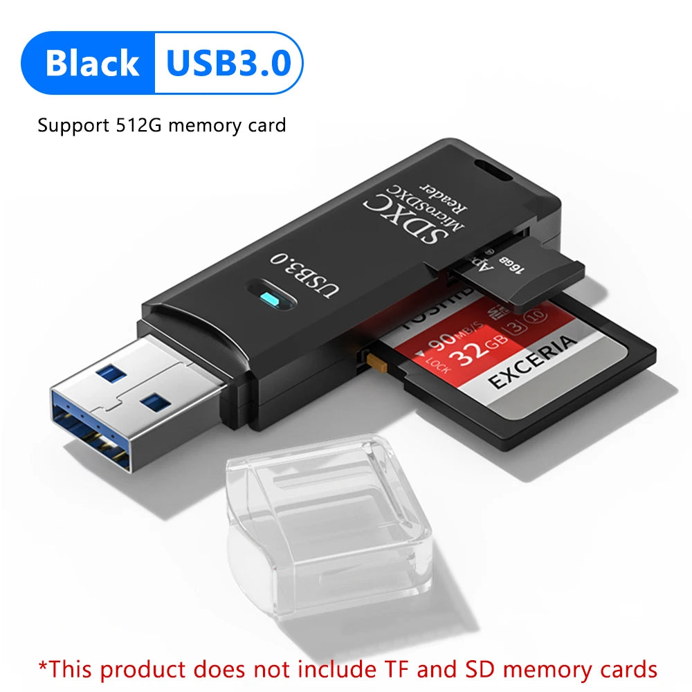 Lector de tarjetas USB 2 en 1 – TF y SD | USB 2.0 y 3.0