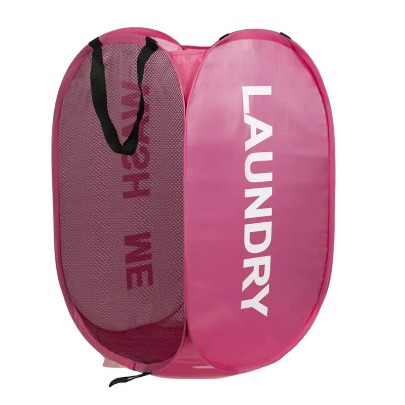 Cesto de Roupa Suja Portátil e Dobrável de Rede LaundryPop Go