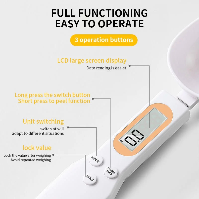 SpoonScale – Mini Balança Digital em Colher 0.1-500g