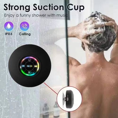 Coluna Bluetooth Portátil com LED - À Prova de Água IPX4