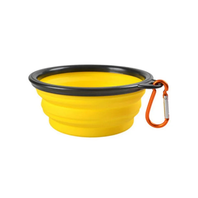 Cuenco de viaje plegable para mascotas | Cuenco portátil de silicona para comida y agua para gatos y perros