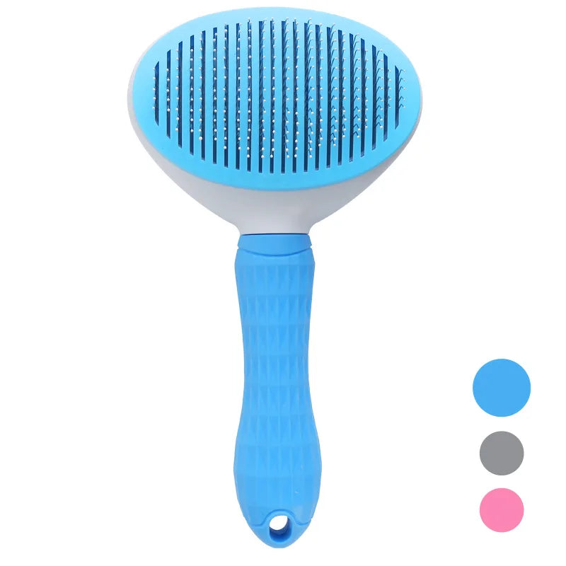 GroomBrush – Cepillo Slicker de limpieza automática para eliminar el pelo de mascotas