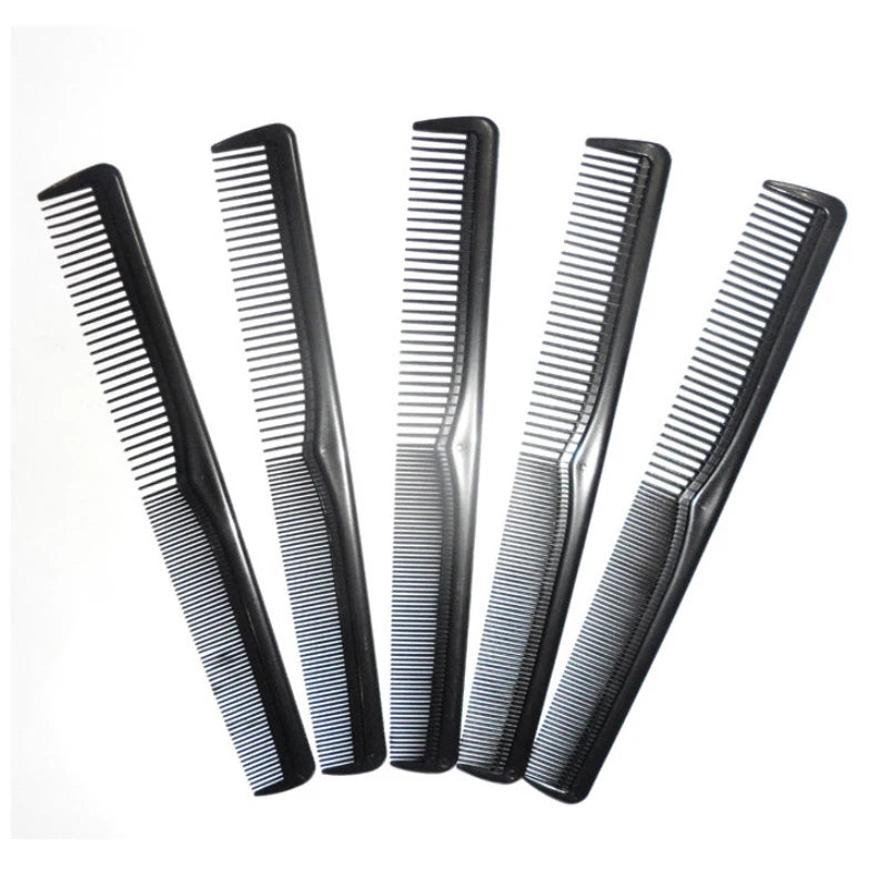 CombSet Pro – Conjunto de 5 Pentes de Cabelo em Fibra de Carbono | Resistente ao Calor | Dentes Finos e Largos