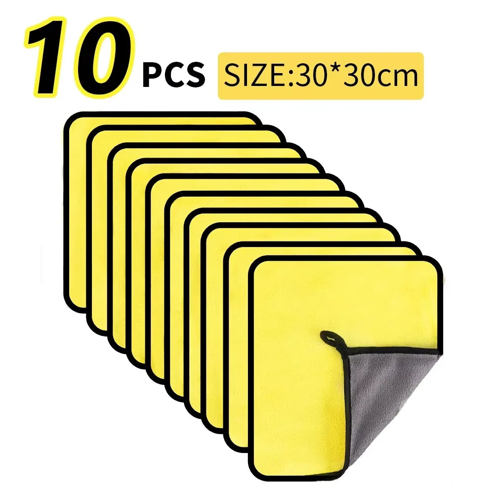 Toalla de microfibra premium para detalles de coche — Formato grande, paquete múltiple