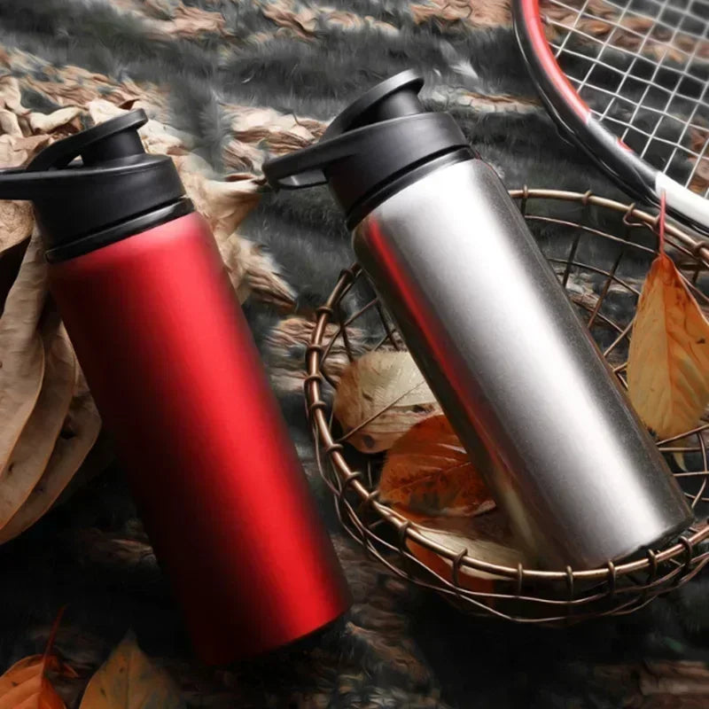 Garrafa de Água Desportiva em Aço Inoxidável — 600ml, Sem BPA, Pack Múltiplo