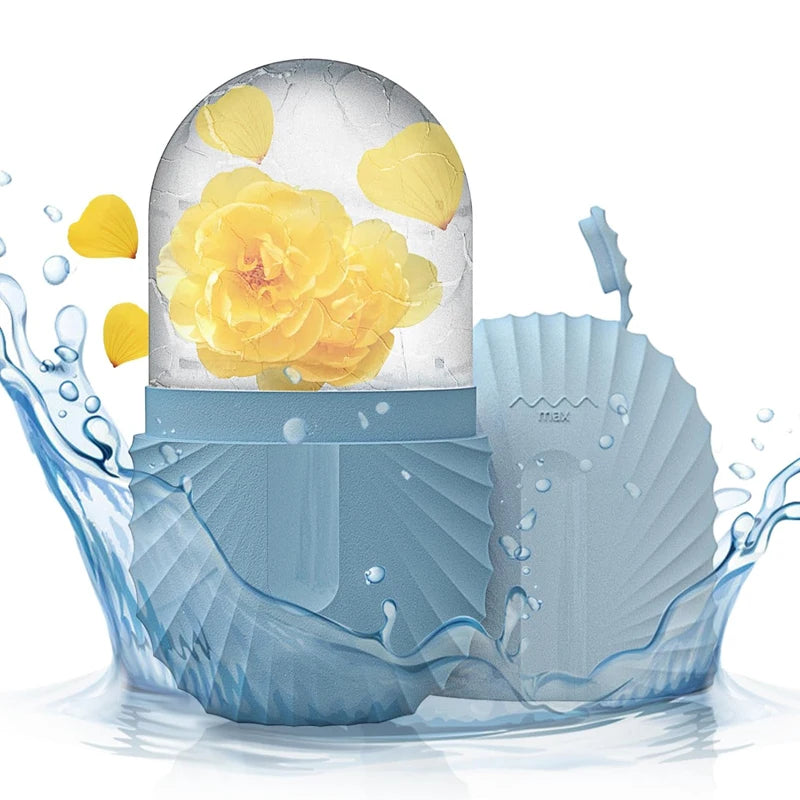 Rodillo facial de hielo — Herramienta de masaje facial y brillo de silicona