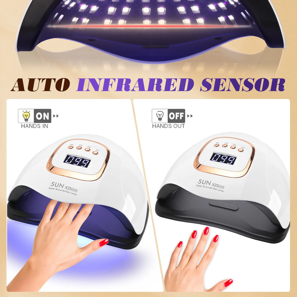 NailGlow Pro – Candeeiro de Unhas LED UV 48W para Verniz de Gel