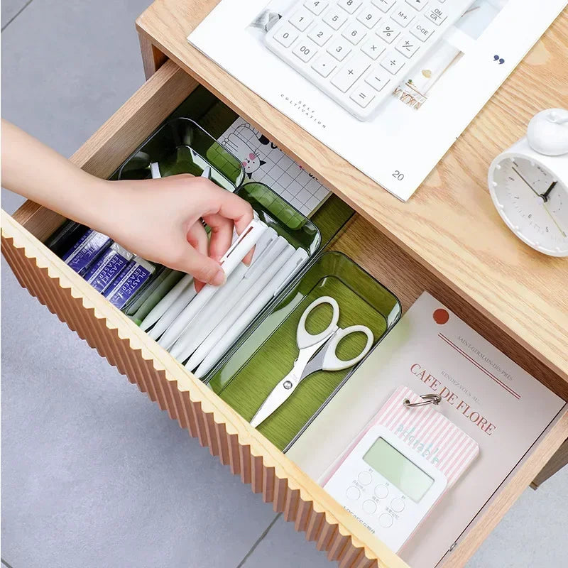 ClearStore Desk – Organizador de Secretária Transparente Multiusos