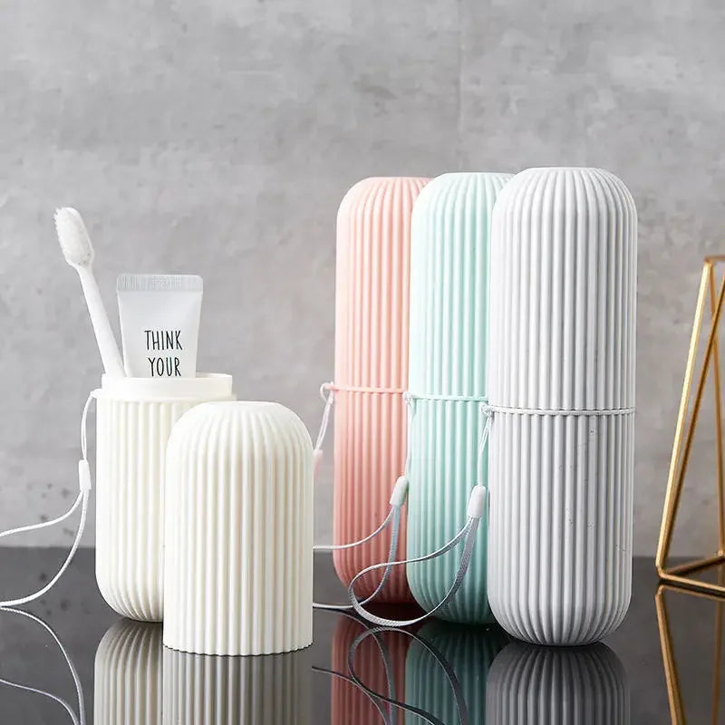 Estuche de viaje portátil para cepillo y pasta de dientes | Varios colores y estilos