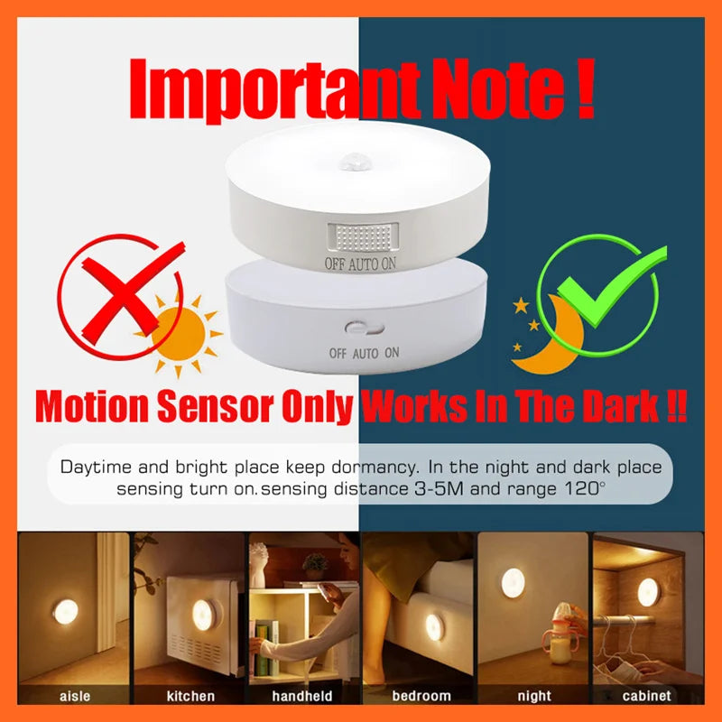 NightSense Mini – Luz Nocturna USB Recargable con Sensor de Movimiento