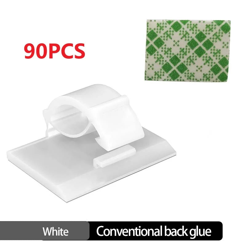 CableClip 30 – Clips de Organização de Cabos de Mesa (Pack de 30)