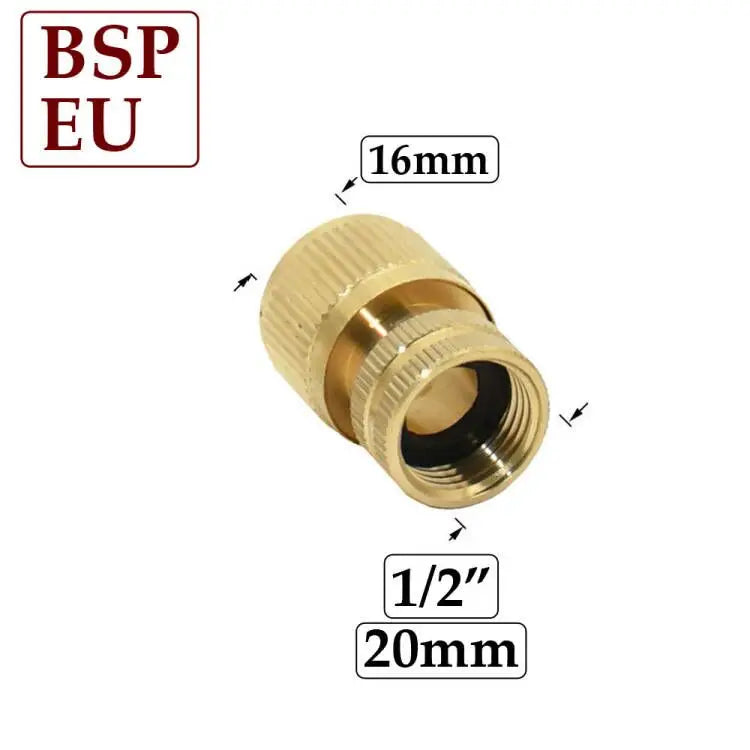 Conector rápido de latón para manguera de jardín | Rosca de 1/2", 3/4", 5/8" | Acoplamientos macho y hembra