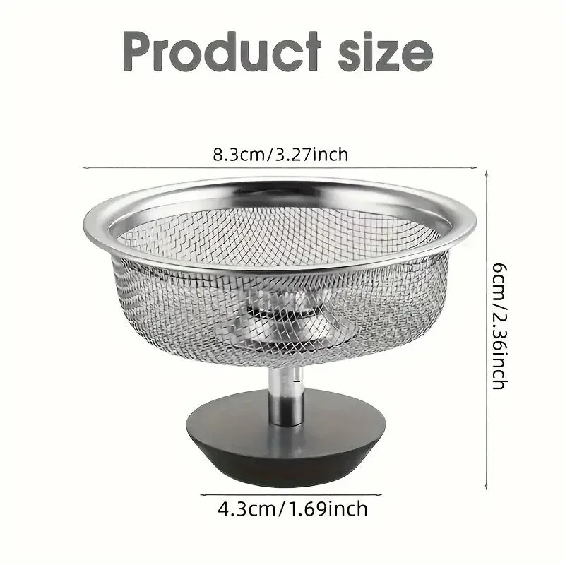 SinkFilter Pro – Coador de Pia em Aço Inoxidável com Pega