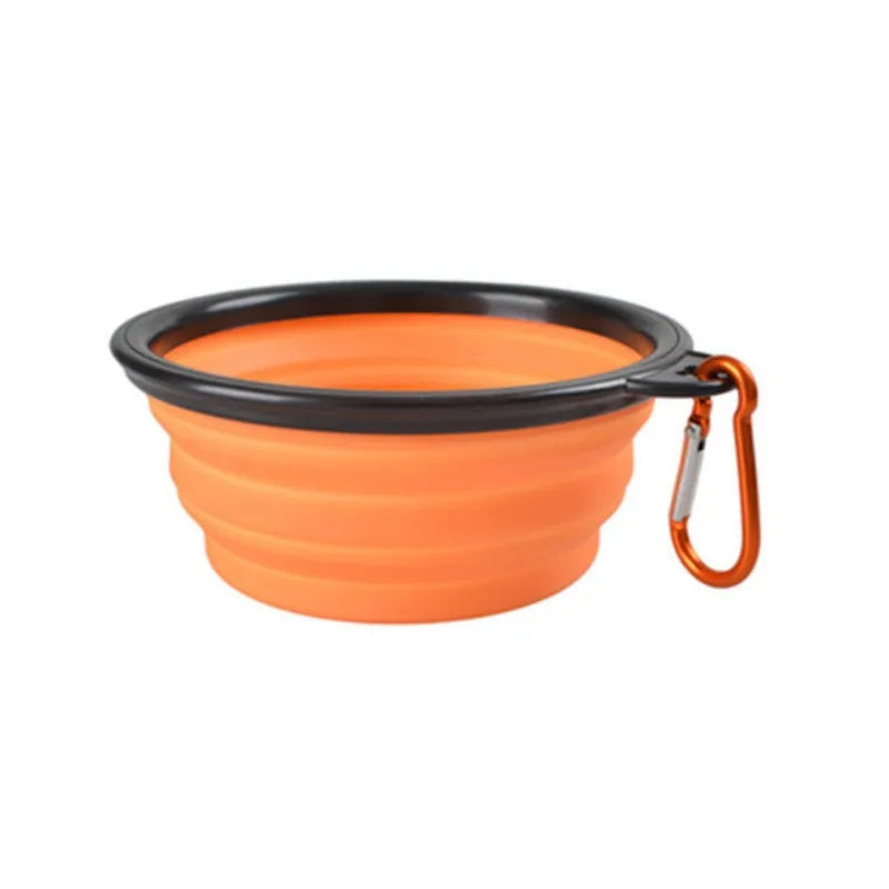 Cuenco de viaje plegable para mascotas | Cuenco portátil de silicona para comida y agua para gatos y perros