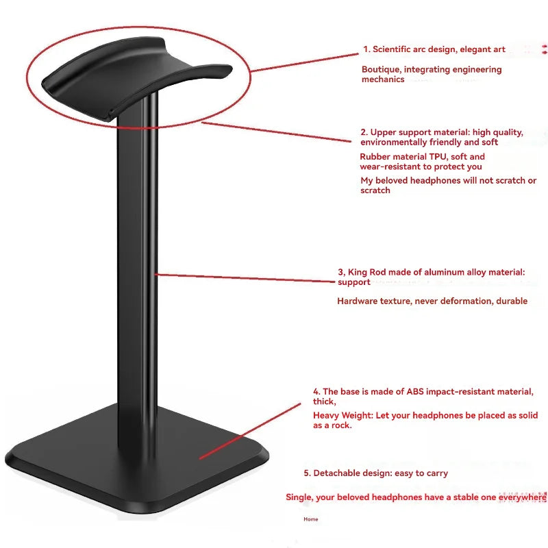DeskHold Pro – Soporte de aluminio para auriculares y cascos