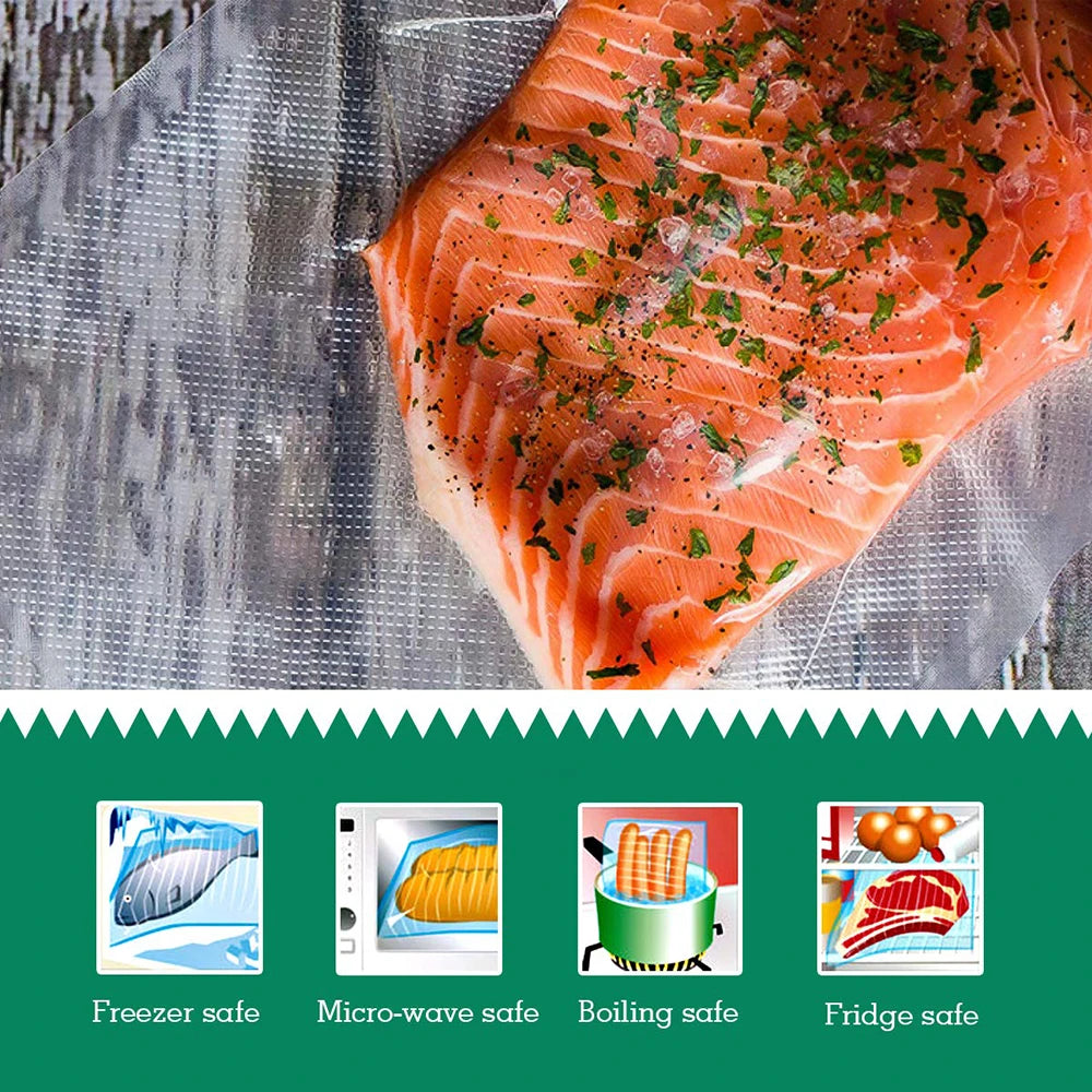 Rolo de Sacos para Seladora a Vácuo — Armazenamento de Alimentos e Sous Vide