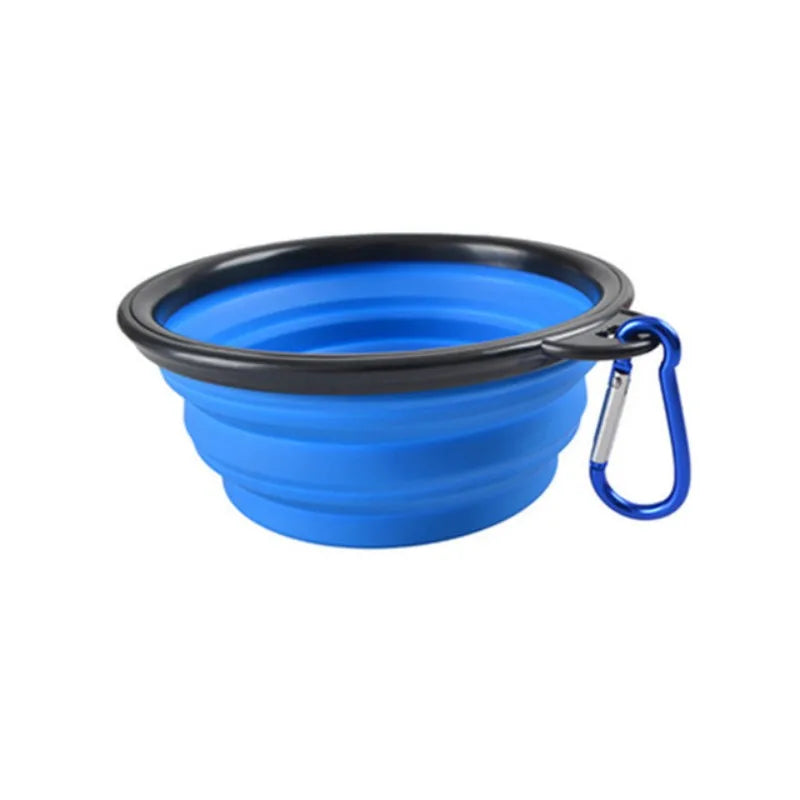 Cuenco de viaje plegable para mascotas | Cuenco portátil de silicona para comida y agua para gatos y perros