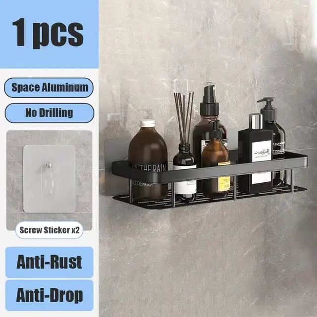 ShelfUp – Estante de esquina de aluminio para ducha y baño sin perforaciones