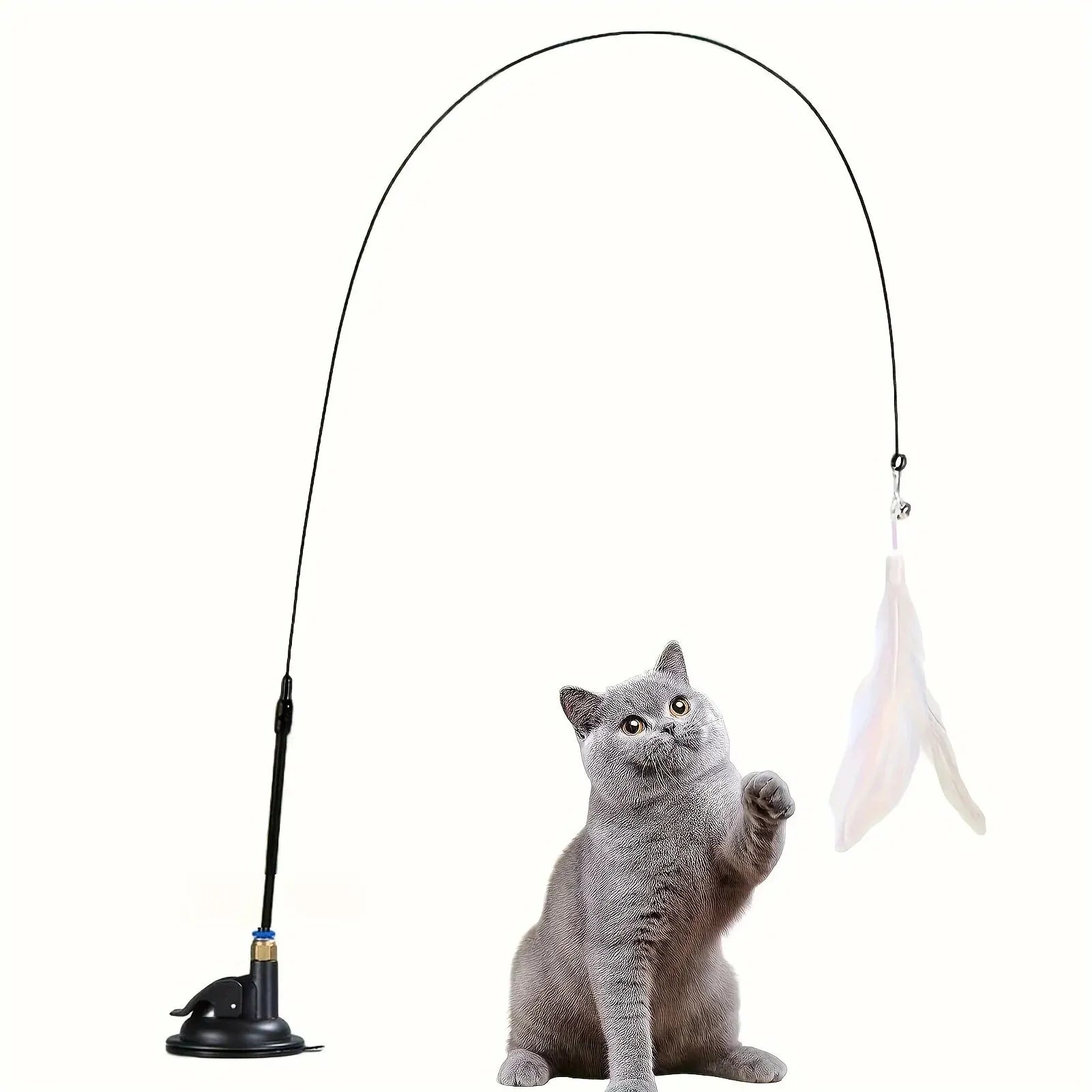 PawWand – Juguete interactivo con cascabel y plumas para gatos