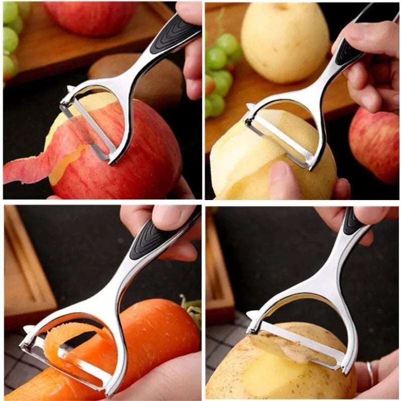 Pelador de verduras multifunción de acero inoxidable | Elija su estilo de cuchilla