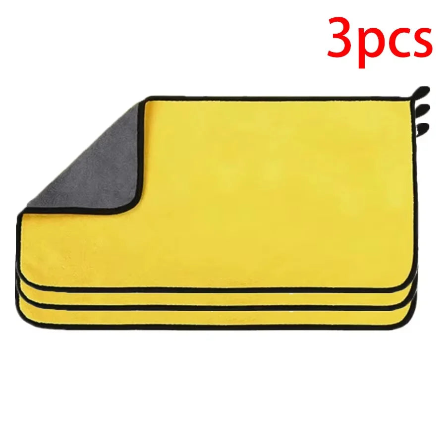 Toalla de microfibra premium para detalles de coche — Formato grande, paquete múltiple