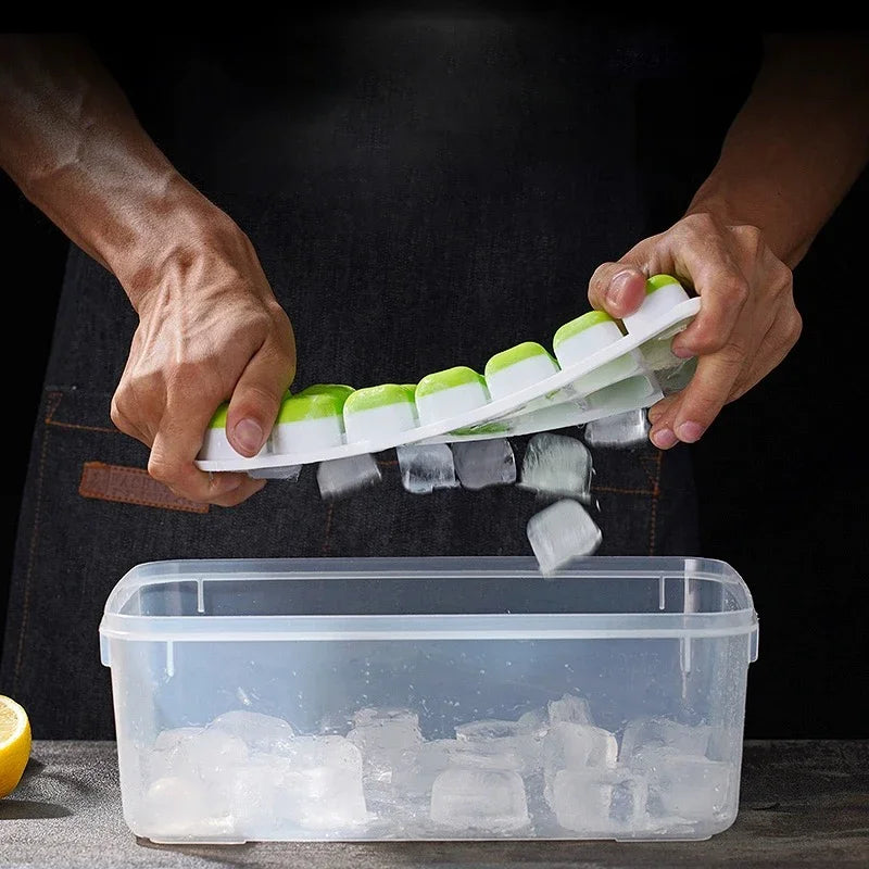 IcePerfect – Tabuleiro de Silicane para Cubos de Gelo com Tampa