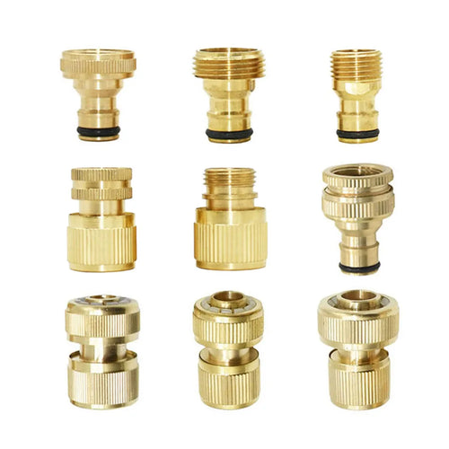 Conector Rápido de Latão para Mangueira de Jardim | Rosca 1/2" 3/4" 5/8" | Encaixes Macho e Fêmea
