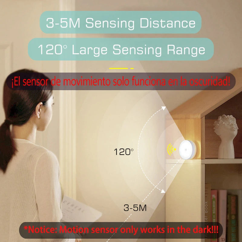 NightSense Mini – Luz Noturna com Sensor de Movimento Recarregável USB