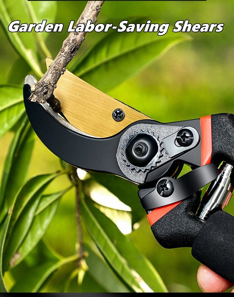 Tesoura de Poda Profissional para Jardim | Lâmina de Aço Carbono SK-5 | Bonsai, Árvores de Fruto e Flores
